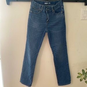 Old Navy blue skinny jeans with adjustable waste